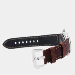 Pre Owned Panerai Radiomir PAM00753 Manual Black Stainless Steel Leather Men’s Wristwatch 45 mm