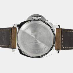 Pre Owned Panerai Luminor Base 8 Days PAM00914 Manual Winding Black Stainless Steel Men's Wristwatch 44 mm