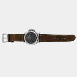 Pre Owned Panerai Luminor Base 8 Days PAM00914 Manual Winding Black Stainless Steel Men's Wristwatch 44 mm