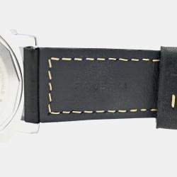 Pre Owned Panerai Luminor Base 8 Days PAM00915 Manual Winding Black Stainless Steel Men's Wristwatch 44 mm