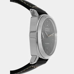 Pre Owned Panerai Luminor Base 8 Days PAM00915 Manual Winding Black Stainless Steel Men's Wristwatch 44 mm