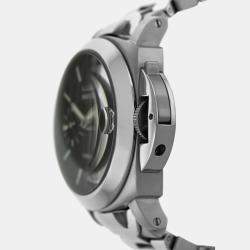 Pre Owned Panerai Luminor Marina PAM00050 Automatic Black Stainless Steel Men's Wristwatch 40 mm