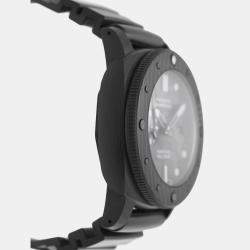 Pre Owned Panerai Submersible PAM02979 Automatic Grey Carbotech Titanium Men's Wristwatch 47 mm