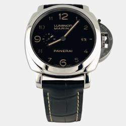Pre Owned Panerai Luminor Marina 1950 3 Days PAM00359 Automatic Black Dial Stainless Steel Men's Wristwatch 44 mm