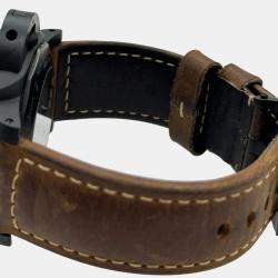 Pre Owned Panerai Luminor 1950 PAM00580 Automatic Black Dial Ceramic Men's Wristwatch 44 mm