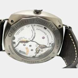 Pre Owned Panerai Radiomir PAM00346 Manual Winding Brown Dial Titanium Men's Wristwatch 45 mm