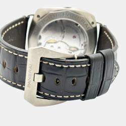 Pre Owned Panerai Radiomir PAM00346 Manual Winding Brown Dial Titanium Men's Wristwatch 45 mm