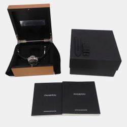 مملوكة مسبقًا Panerai Luminor Marina PAM00510 Manual Winding Black Stainless Steel Men's Wristwatch 44 mm