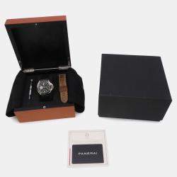 Pre Owned ساعة يد رجالية بانيراي لومينور PAM01088 أوتوماتيك ستانلس ستيل أسود 44 مم