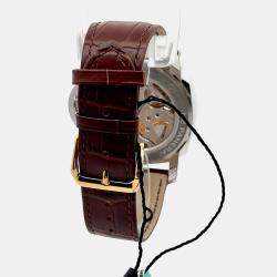 Pre Owned Panerai Luminor PAM00601 Manual Winding Brown Dial Leather Men's Wristwatch 47 mm
