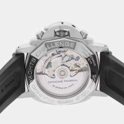 Pre Owned ساعة يد رجالية بانيراي لومينور 1950 فلاي باك ريجاتا PAM 253 مستخدمة، 44 ملم