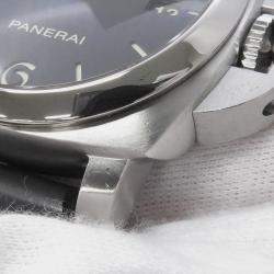 مملوكة مسبقًا Panerai Luminor Marina PAM00312 Automatic Black Stainless Steel Men's Wristwatch 44 mm