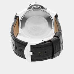 مملوكة مسبقًا Pre-Owned Panerai Luminor Power Reserve PAM 90 Black Automatic Stainless Steel Men's Wristwatch 44 MM