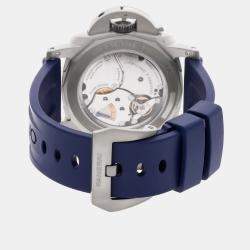 مملوكة مسبقًا Pre-Owned Panerai Luminor 1950 Equation Of Time GMT Boutique Exclusive PAM 670 Blue Manual Winding Titanium Men's Wristwatch 47 MM