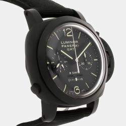 Pre Owned ساعة يد رجالية بانيراي لومينور 1950 كرونو مونوبولسانت 8 أيام جي إم تي PAM 317 مملوكة مسبقًا