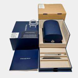 Pre Owned Pre-Owned Panerai Luminor Flyback Regatta PAM 1299 Green Automatic Titanium Men's Wristwatch 47 MM