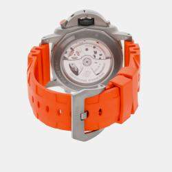 Pre Owned Pre-Owned Panerai Luminor Flyback Regatta PAM 1299 Green Automatic Titanium Men's Wristwatch 47 MM