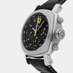 مملوكة مسبقًا Panerai Ferrari Scuderia Rattrapante FER00010 Automatic Chronograph Black Dial Stainless Steel Men's Wristwatch 45mm