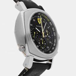 مملوكة مسبقًا Panerai Ferrari Scuderia Rattrapante FER00010 Automatic Chronograph Black Dial Stainless Steel Men's Wristwatch 45mm