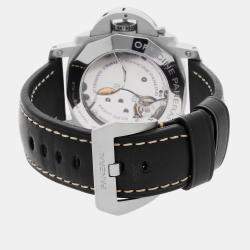 Pre Owned Panerai Luminor PAM 233 Manual Winding Black Dial Stainless Steel Men's Wristwatch 44mm