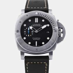Pre Owned Panerai Luminor PAM01305 Automatic Black Titanium Men's Wristwatch 47 mm