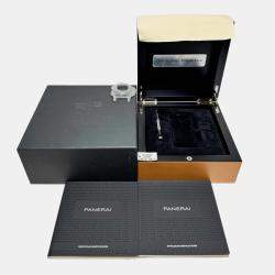 Pre Owned Pre-Owned Panerai Luminor 1950 3 Days Chronograph Flyback PAM 580 Black Automatic Ceramic Men's Wristwatch 44 MM