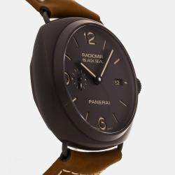 Pre Owned Pre-Owned Panerai Radiomir Black Seal PAM 505 Brown Automatic Composite Men's Wristwatch 45 MM