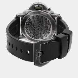 Pre Owned Pre-Owned Panerai Luminor Marina Navy SEALs Brunito Steel PAM 1412 Black Automatic Stainless Steel Men's Wristwatch 44 MM