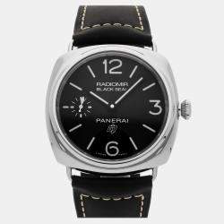 مملوكة مسبقًا Pre-Owned Panerai Radiomir PAM 754 Black Manual Winding Stainless Steel Men's Wristwatch 45 MM