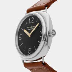 مملوكة مسبقًا Pre-Owned Panerai Radiomir 1938 PAM 232 Brown Manual Winding Stainless Steel Men's Wristwatch 47 MM