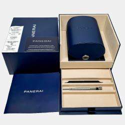Pre Owned Panerai Submersible QuarantaQuattro Luna Rossa PAM01391 Blue Stainless Steel Automatic Men's Wristwatch 44mm
