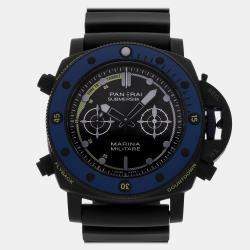 Pre Owned Panerai Submersible Forze Speciali PAM02239 Black Titanium Automatic Men's Watches 47mm