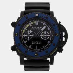 Pre Owned Panerai Submersible PAM01563 Blue Carbotech Automatic Men's Watches 42mm