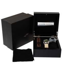 Panerai Green Stainless Steel Canvas Radiomir PAM00995 Men's Wristwatch 45 mm