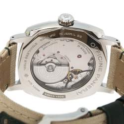 Panerai Green Stainless Steel Canvas Radiomir PAM00995 Men's Wristwatch 45 mm