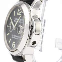 Pre Owned Panerai Black Stainless Steel Luminor Automatic PAM00104 Men's Wristwatch 44 MM
