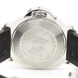 Pre Owned Panerai Black Stainless Steel Luminor Automatic PAM00104 Men's Wristwatch 44 MM