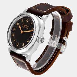 Panerai Black Stainless Steel Radiomir PAM00790 Manual Winding Men's Wristwatch 47 mm