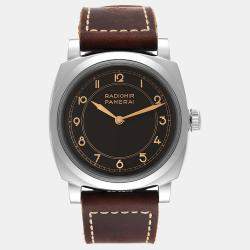 Panerai Brown Stainless Steel Radiomir PAM00790 Manual Winding Men's Wristwatch 47 mm