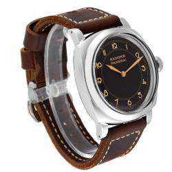 Panerai Brown Stainless Steel Radiomir PAM00790 Manual Winding Men's Wristwatch 47 mm