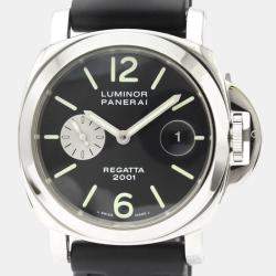 Panerai Black Stainless Steel Luminor Regatta Laureus Automatic PAM00107 Men's Wristwatch 43 MM