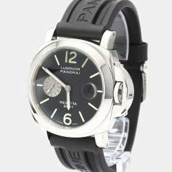 Panerai Black Stainless Steel Luminor Regatta Laureus Automatic PAM00107 Men's Wristwatch 43 MM