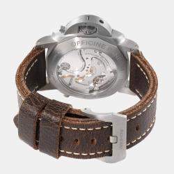 Panerai Black Titanium Luminor Monopulsate PAM00345 Manual Winding Men's Wristwatch 44 mm