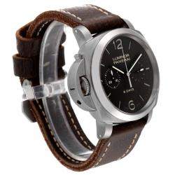 Panerai Black Titanium Luminor Monopulsate PAM00345 Manual Winding Men's Wristwatch 44 mm