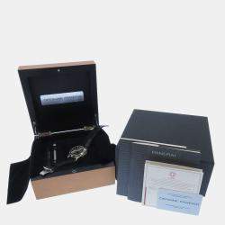 Pre Owned Panerai Black Stainless Steel Luminor Marina PAM00104 Men's Wristwatch 44 MM