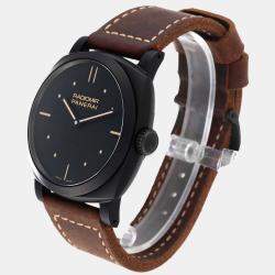 Panerai Black Ceramic Radiomir PAM00577 Manual Winding Men's Wristwatch 47 mm