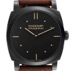 Panerai Black Ceramic Radiomir PAM00577 Manual Winding Men's Wristwatch 47 mm