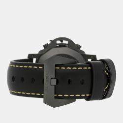 Pre Owned Panerai Black Stainless Steel Luminor PAM00357 Automatic Men's Wristwatch 44 mm