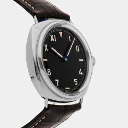 Panerai Black Stainless Steel Radiomir PAM00249 Manual Winding Men's Wristwatch 47 mm