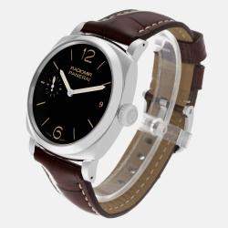 Panerai Black Stainless Steel Radiomir PAM00514 Manual Winding Men's Wristwatch 47 mm